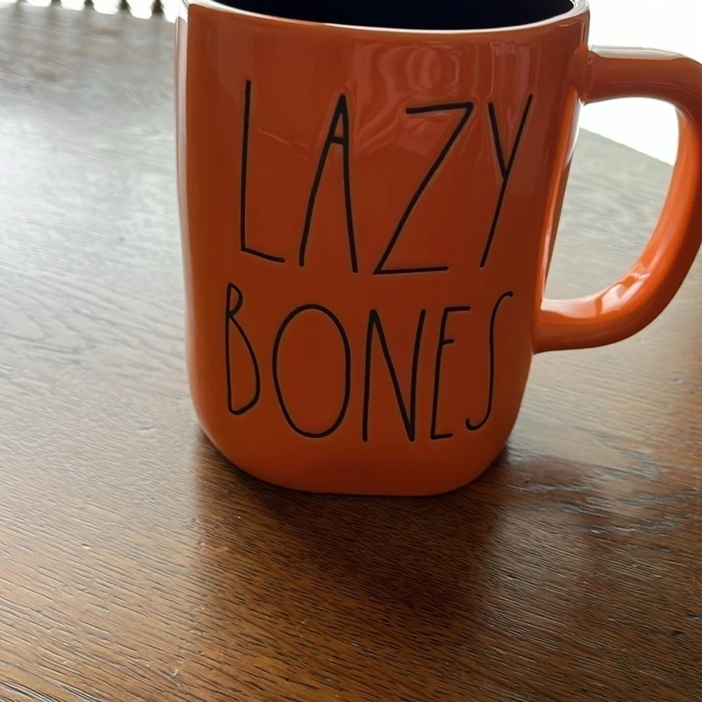 Ray Dunn Lazybones Halloween Mug Orange Black Interior Like New